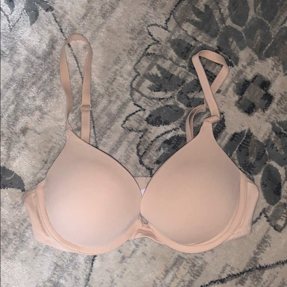 PINK cream bra padded 34B